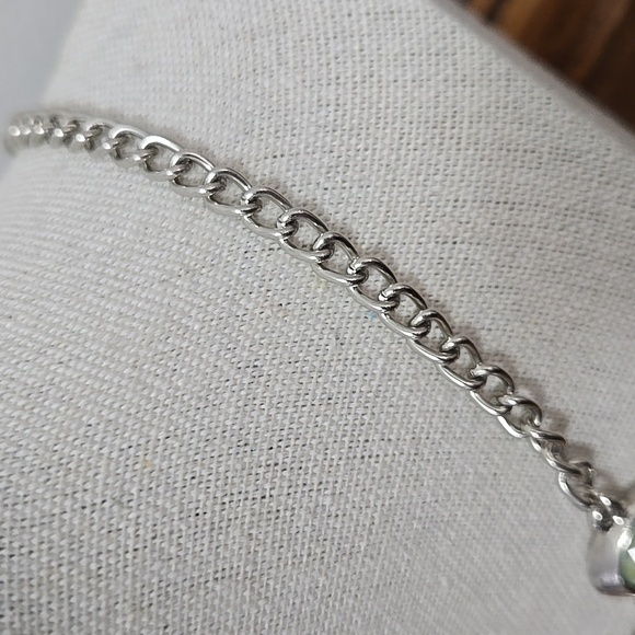 FAUX OPAL & SILVER TONE CHAIN NECKLACE - Picture 4 of 5